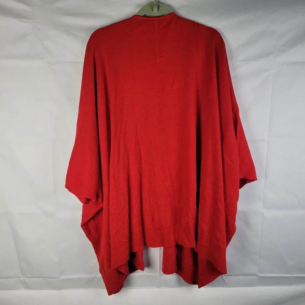 Neiman Marcus Womens Red Cashmere Duster Cardigan Sweater Size OS Open Front - Picture 3 of 3